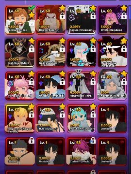 Anime Vanguards AV - Personagens, Units, Skins