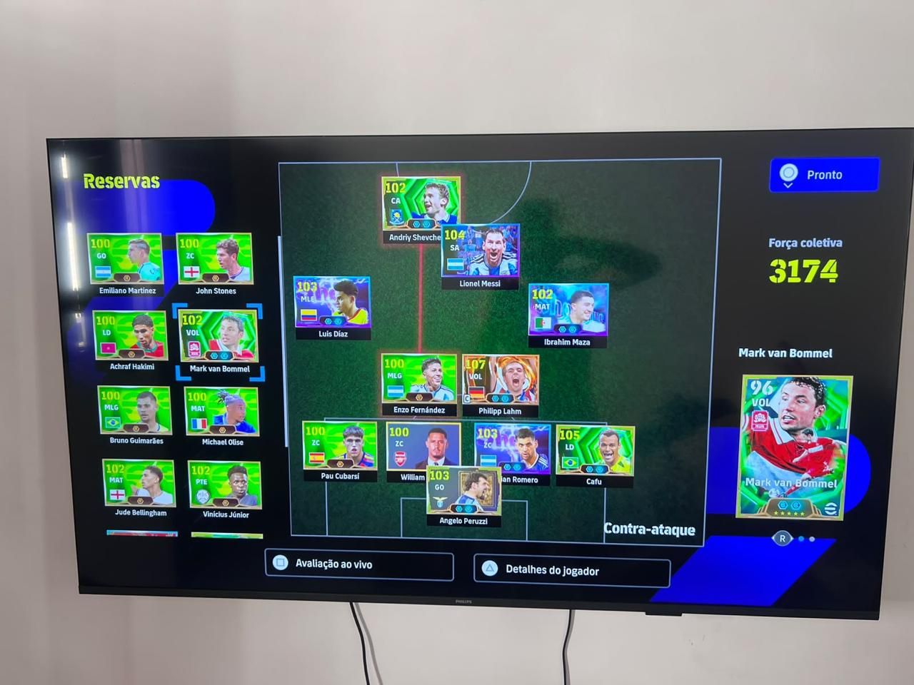 Conta Efootball ps4/ps5 com Philipe lham big time, Cafu, James Rodrigues e + 100