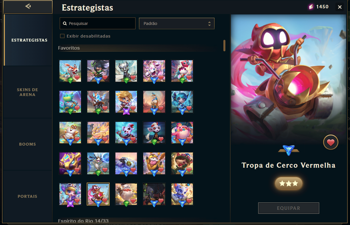 Conta Full Acesso LoL - 168 CH | 122 SKINS | HONRA 5 | TFT SKINS | 443K TK