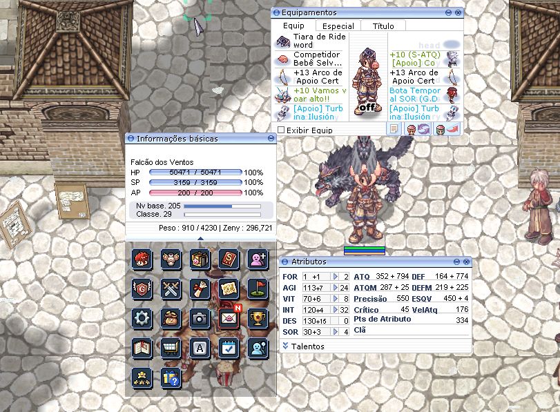 Conta Ragnarok Falcões do Vento Latam(FREYA) 205