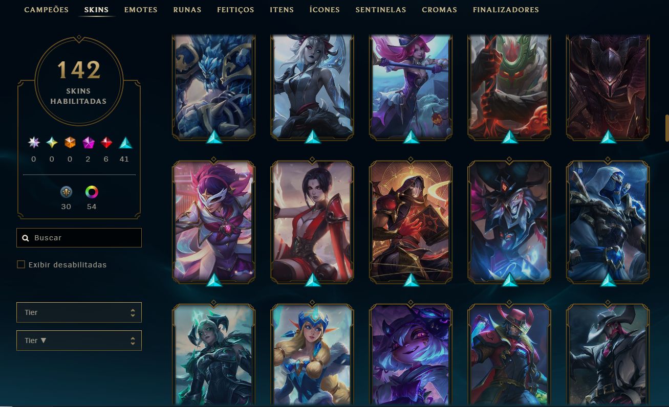 CONTA EX MESTRE 110 SKINS - ACEITO OFERTAS