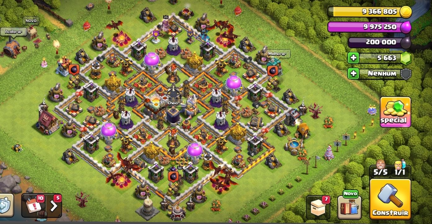 CONTA CLASH OF CLANS CV 11 FULL NV 112 + 5.600 GEMAS
