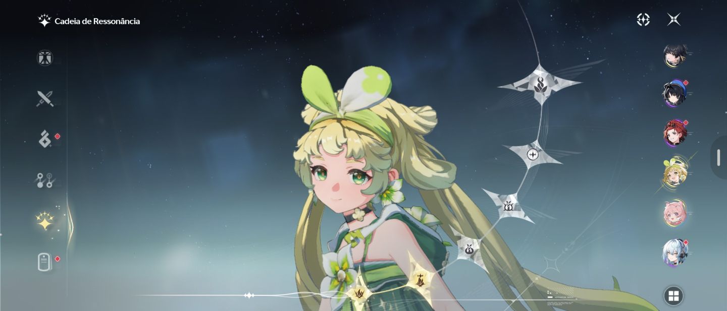 Wuthering Waves | Hsin + Assinatura Jade Sublime + Iuno + Chisa + 18 personagens