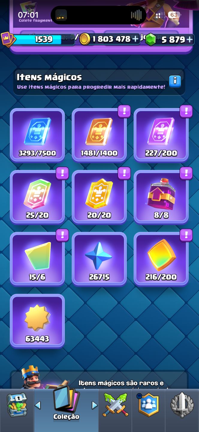 Conta Clash Royale UPADA 13.5k+ 4 decks full, aceito propostas