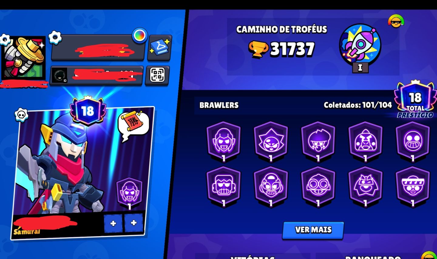 CONTA BRAWL STARS 31K DE TROFÉUS LOTADA DE SKIN