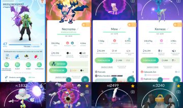 CONTA POKÉMON GO COM FUSÃO SOGALEO SHINY+100 LENDÁRIOS+22 MÍTICOS+1 PORTA MOEDAS