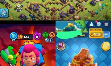Conta clash royale, clash of clans, brawl stars valor pelas 3