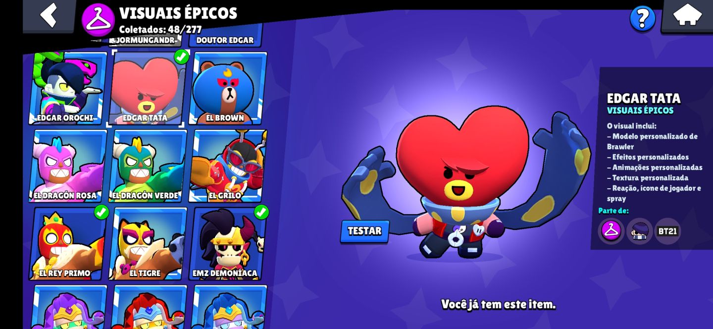 CONTA BRAWL STARS | 73 BRAWLERS + 11 HIPERCARGAS