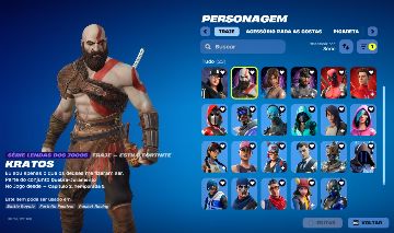 Conta de Fortnite com Skin do Kratos