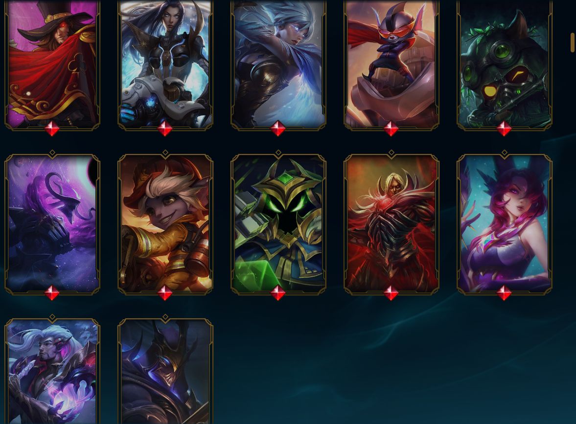 Conta LOL - 361 Skins - ícones antigos
