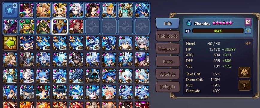 CONTA END GAME COM 4 LDs: GIANA + WOLYIUNG + ZERATU + PONTOS