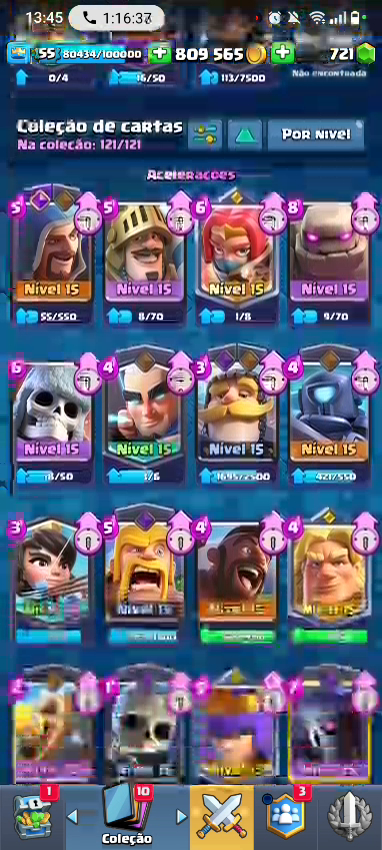CONTA CLASH ROYALE MUITO FORTE NÍVEL 15 MUITO OURO