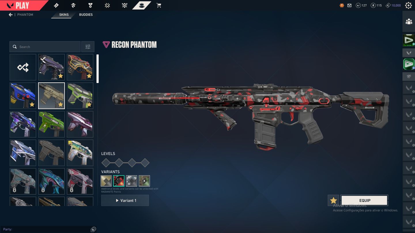 CONTA VALORANT: 3 FACAS, 5 PHANTOMS, 5 VANDAIS, GOLD 3 MAIS DE 1500 GASTOS