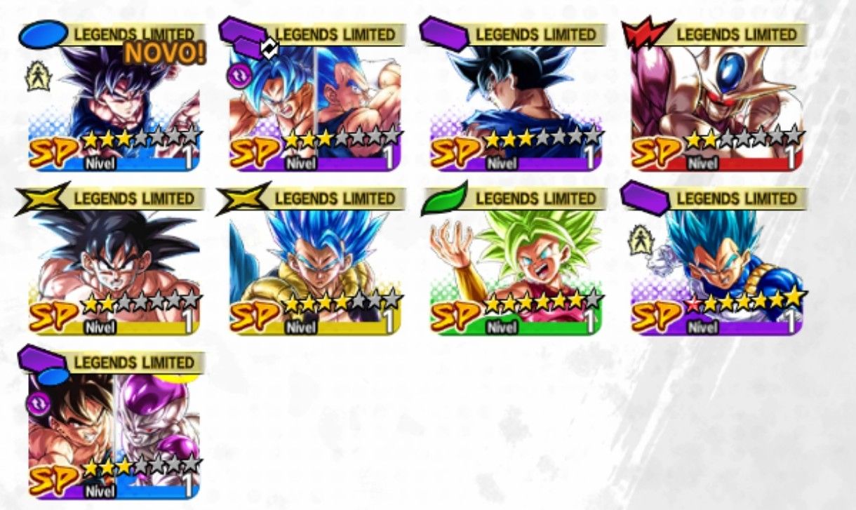 CONTA DRAGON BALL LEGENDS ÓTIMA PARA INICIANTES COOLER UL,GOKU GOD +9 LFS