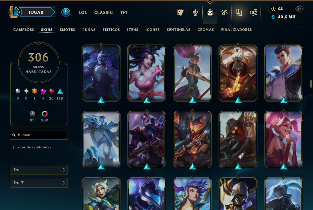 SKIN SETT FLORESCER ESPIRITUAL + [CONTA COM 300 SKINS HABILITADAS] + TROCA NICK