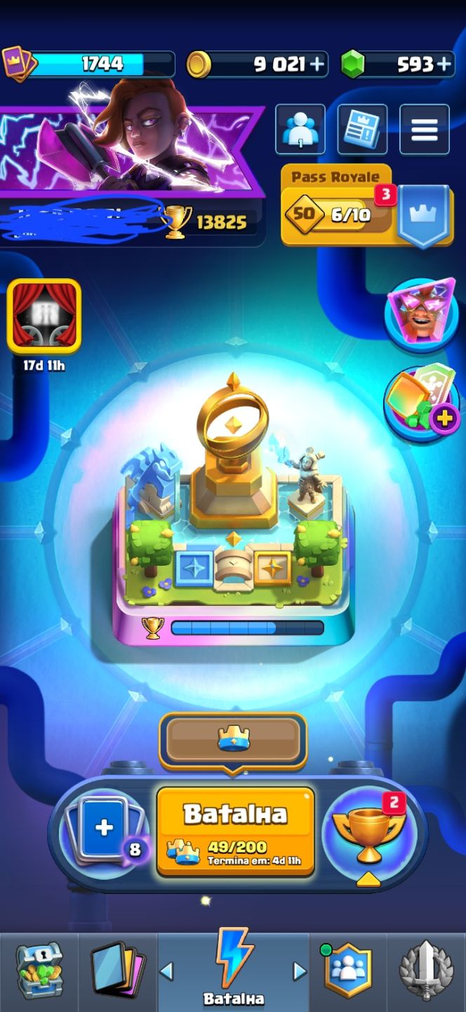Conta clash royale 13k troféus, 10 anos de jogo , rainha level máximo