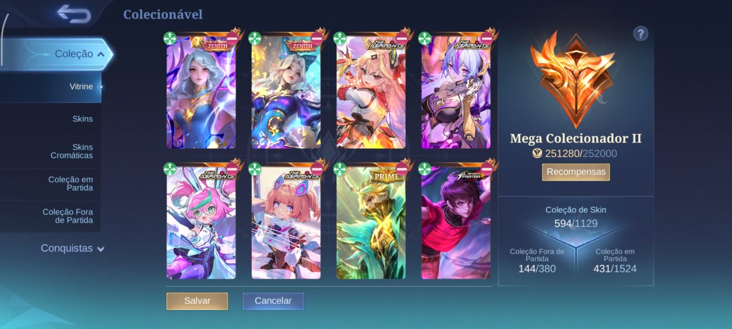 Conta de mobile legends main mid/adc.