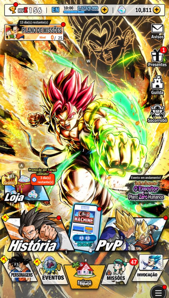 Dragon ball legends, 2 metas 14 estrelas varios Lfs + 10K Cristais (android)