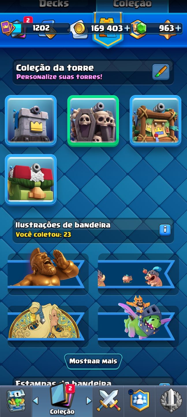 Conta Clash Royale | Arena 18 | 6.533 Troféus | Rei Nível 13 | Herói à Escolha