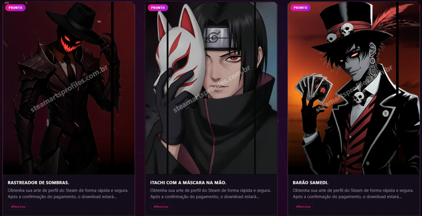 ARTWORK PERSONALIZADA PARA PERFIL STEAM
