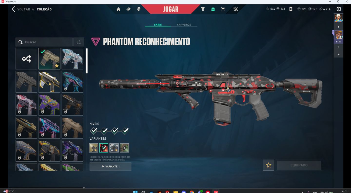 CONTA VALORANT | VCT LOCK//IN RARA | VANDAL SINGULARIDADE + ÍON | PHANTOM RECON