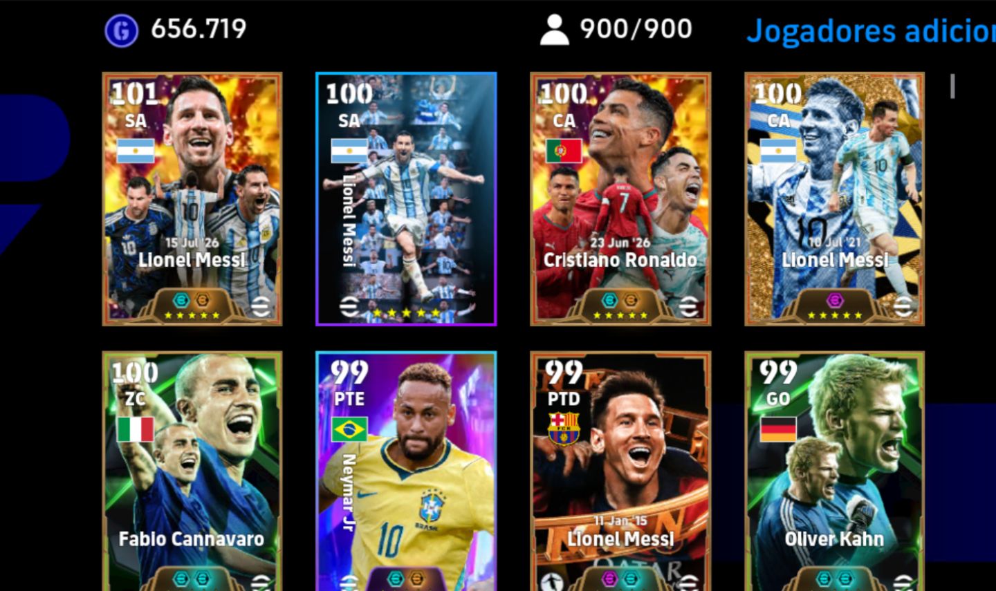 Super conta de colecionador efootball