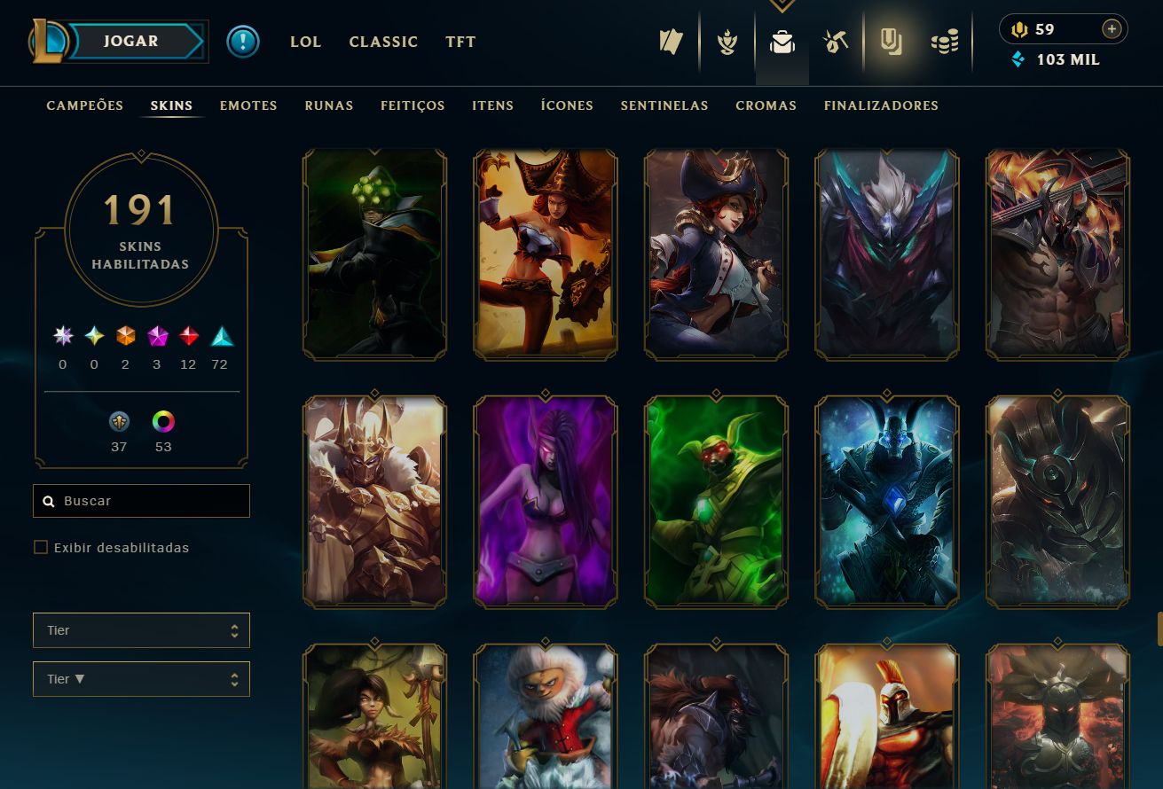CONTA GOLD IV - 191 SKIN - FULL CHAMP + PREÇO BAIXISSIMO! - 100% SEGURA!