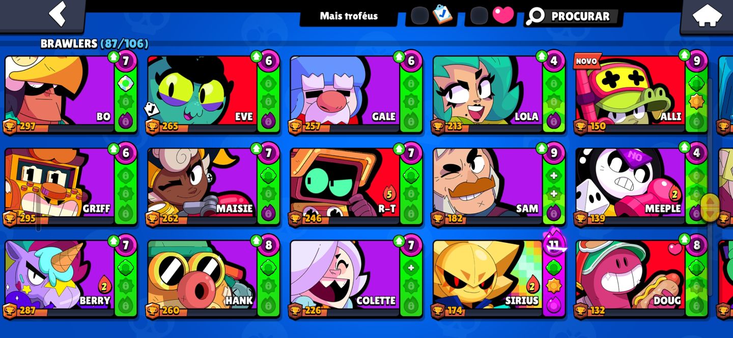 Conta brawl stars/clash Royal bem upadas!!!