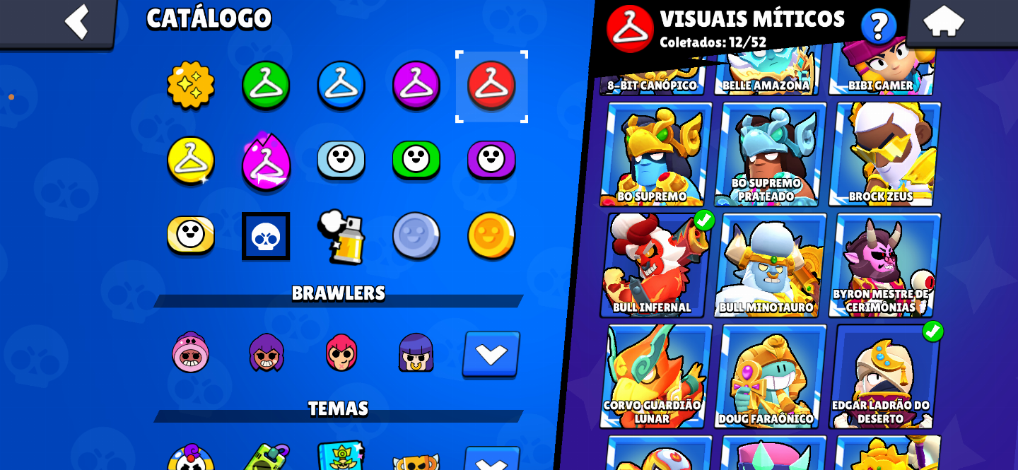 Conta de brawl com skin raras e limitadas de evento na fama solar 2