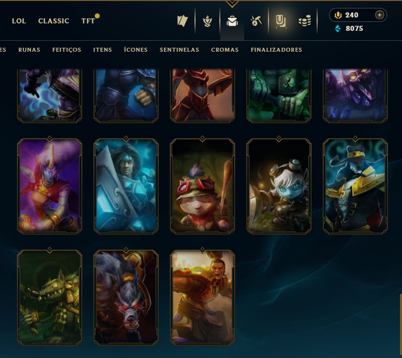 SKIN LENDÁRIA DEUS-REI GAREN + [ OURO 2 COM 75 PDLS ] + [ TROCA NICK ]
