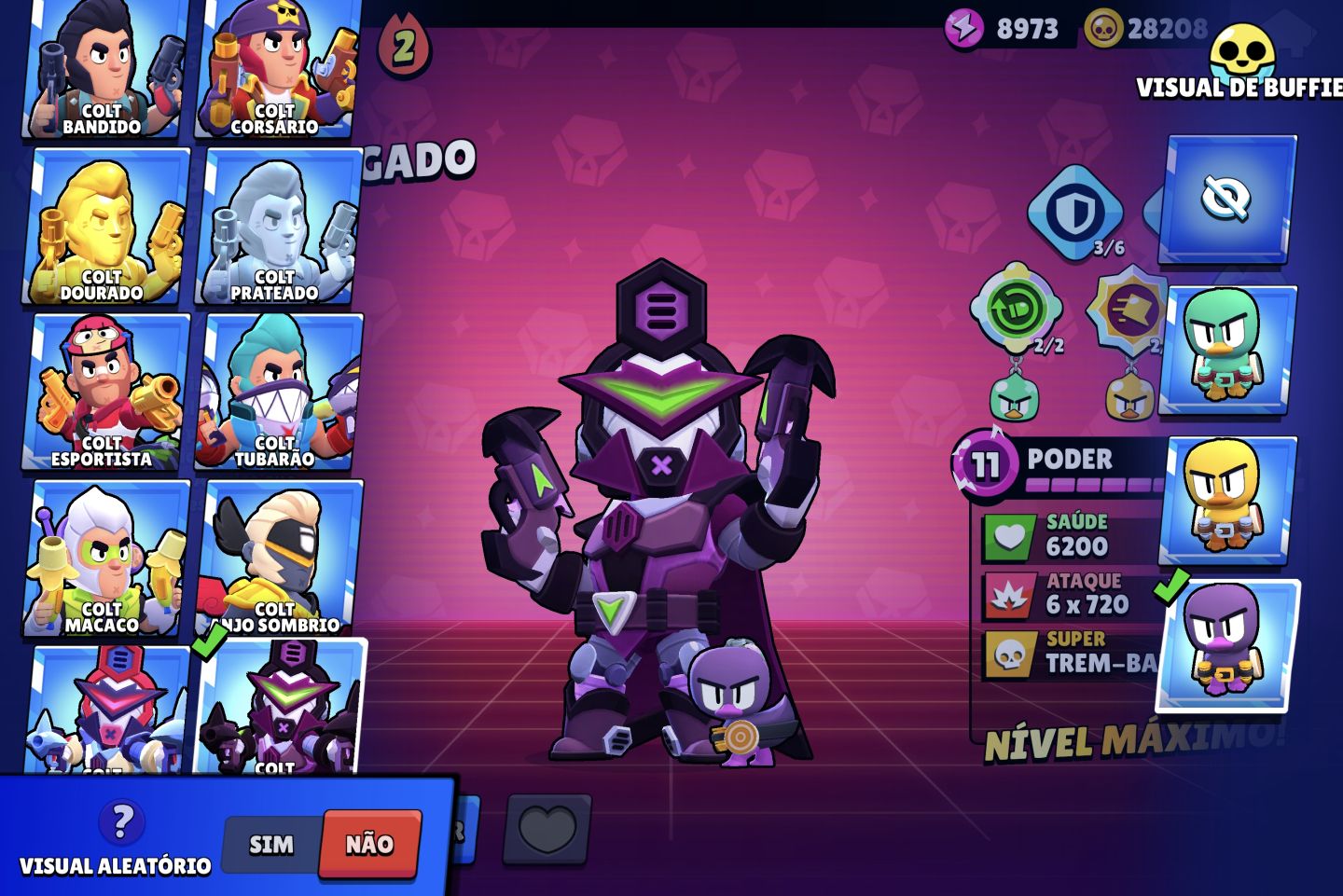 CONTA BRAWL STARS FULL LV11 HIPERCARGAS E BUFFIES / 105K TROFÉUS / 2 FRANK REI