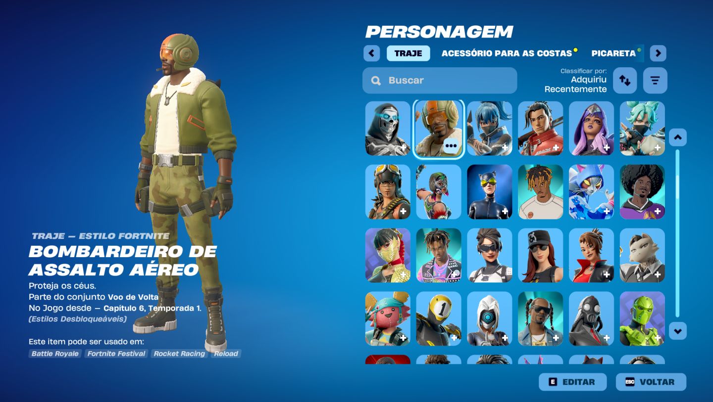 Conta Fortnite skins lendárias (Travis Scott, Kratos, Midas e outras)