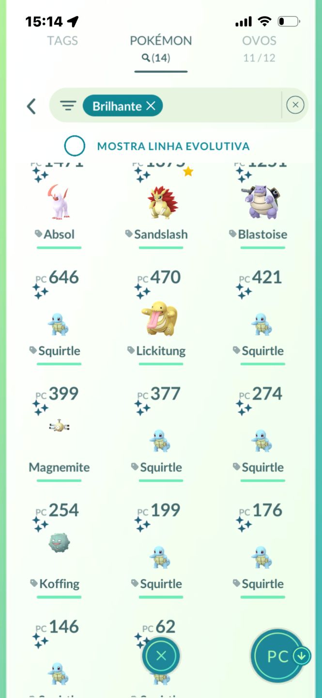 CONTA TOP DEMAIS DE POKEMON GO