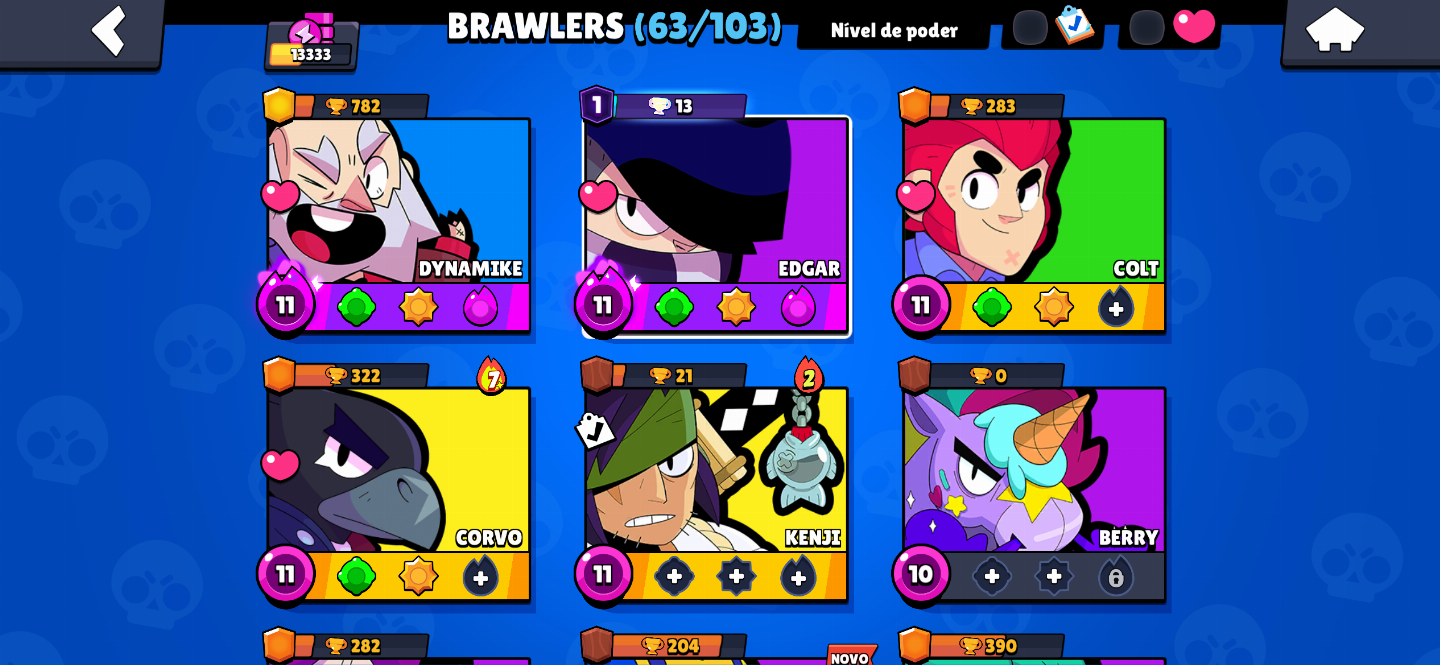 CONTA BRAWL STARS RARA (CRIADA EM 2020) 13.3K TROFÉUS | 112 SKINS