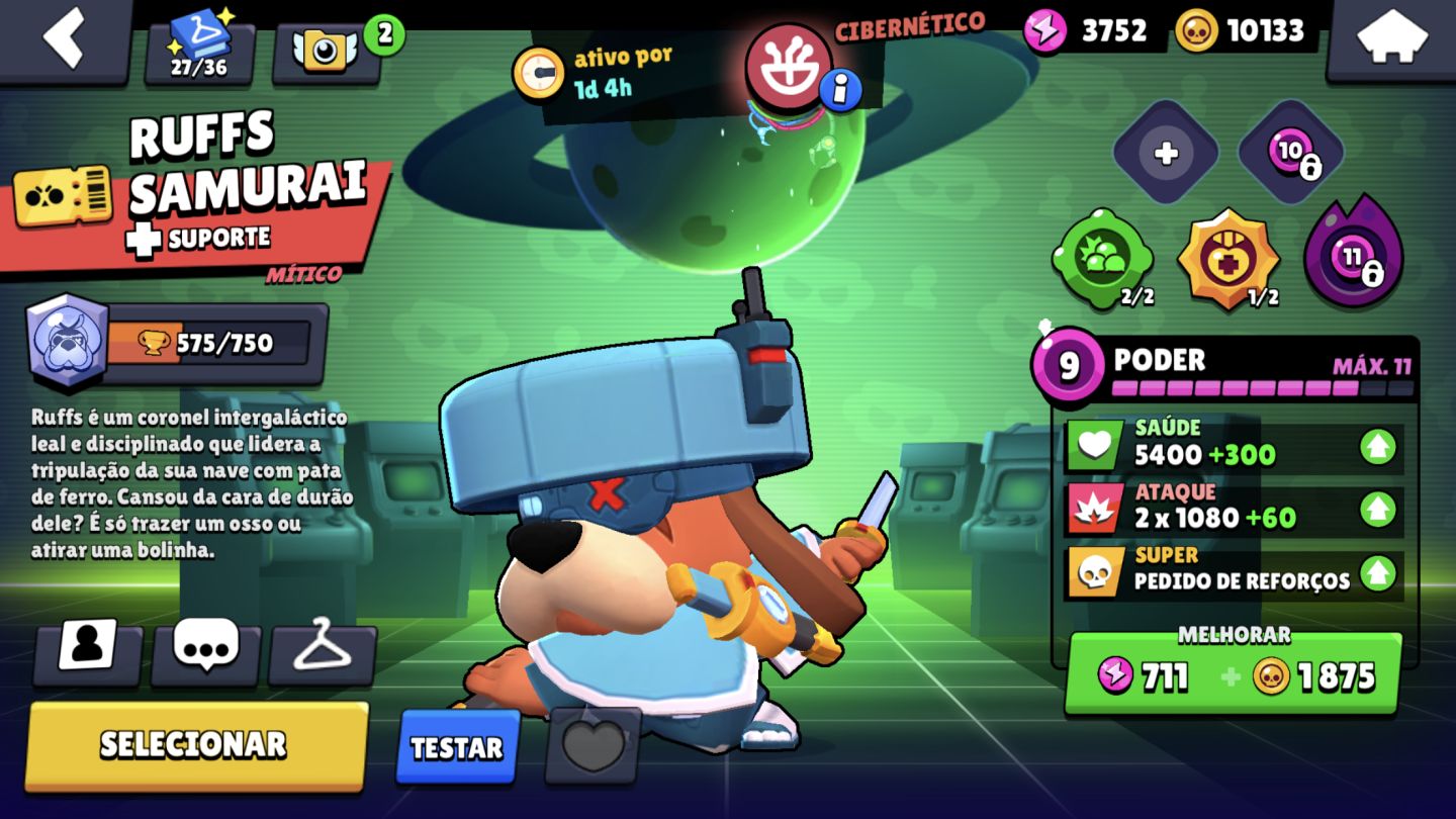 Conta de brawl com skin de shelly estrelar tem o 1,2,3,4 e 5 passe 73k trofeu