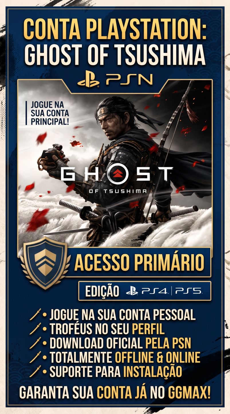 Ghost of Tsushima PS4 | JOGUE NO SEU PERFIL GANHANDO E TROFÉUS!