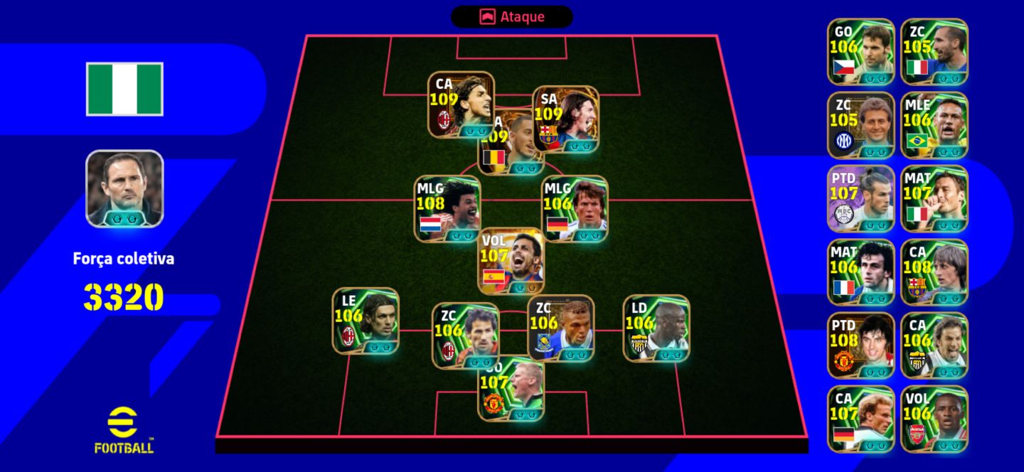 Conta Efootball 3320+/full meta/valor abaixo,pra logo