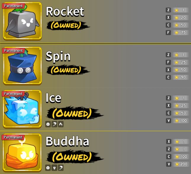 Conta de Blox Fruits com Buddha e Ice Permanente, Dark blade e muitas gamepass