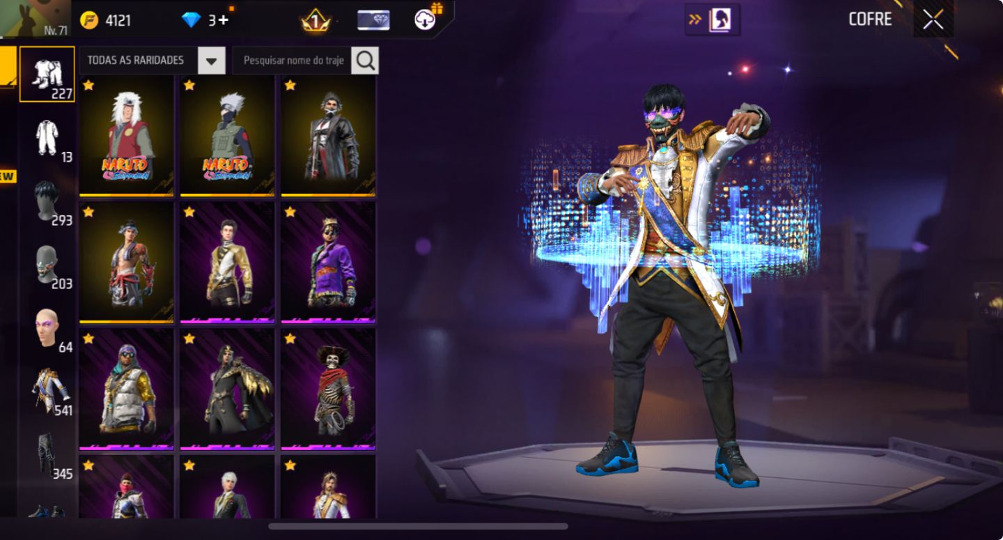 CONTA DE FREE FIRE | MUITO GEMADA | 541 PEITORAIS | MUITOS PASSES + LVL ALTO