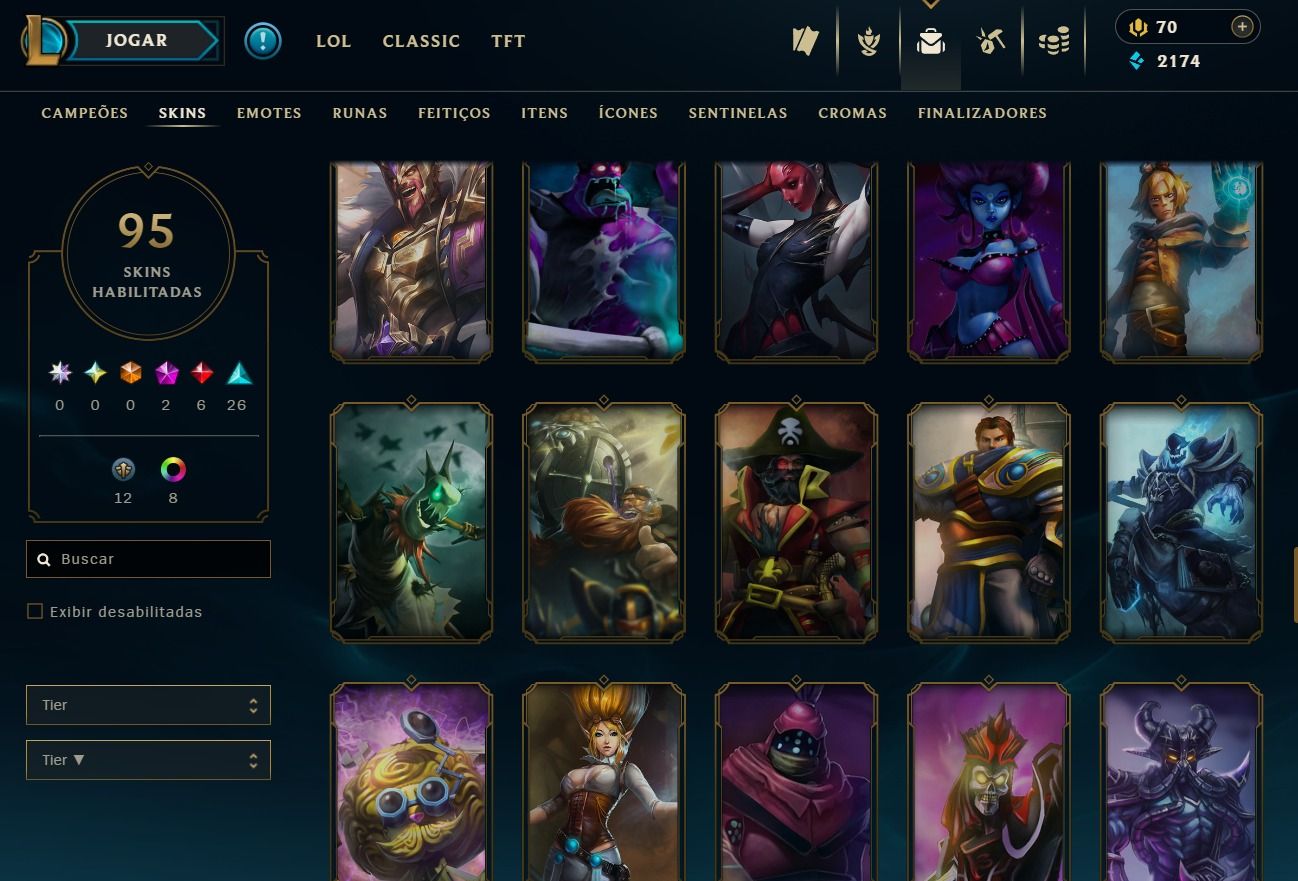 Conta de 2018 - 95 Skins - Lvl 192 - 147 Campeões - 45 Baús - 8 Cromas