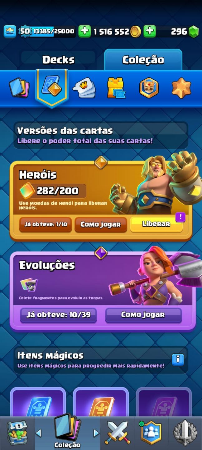 Conta de brawl e clash muito rara