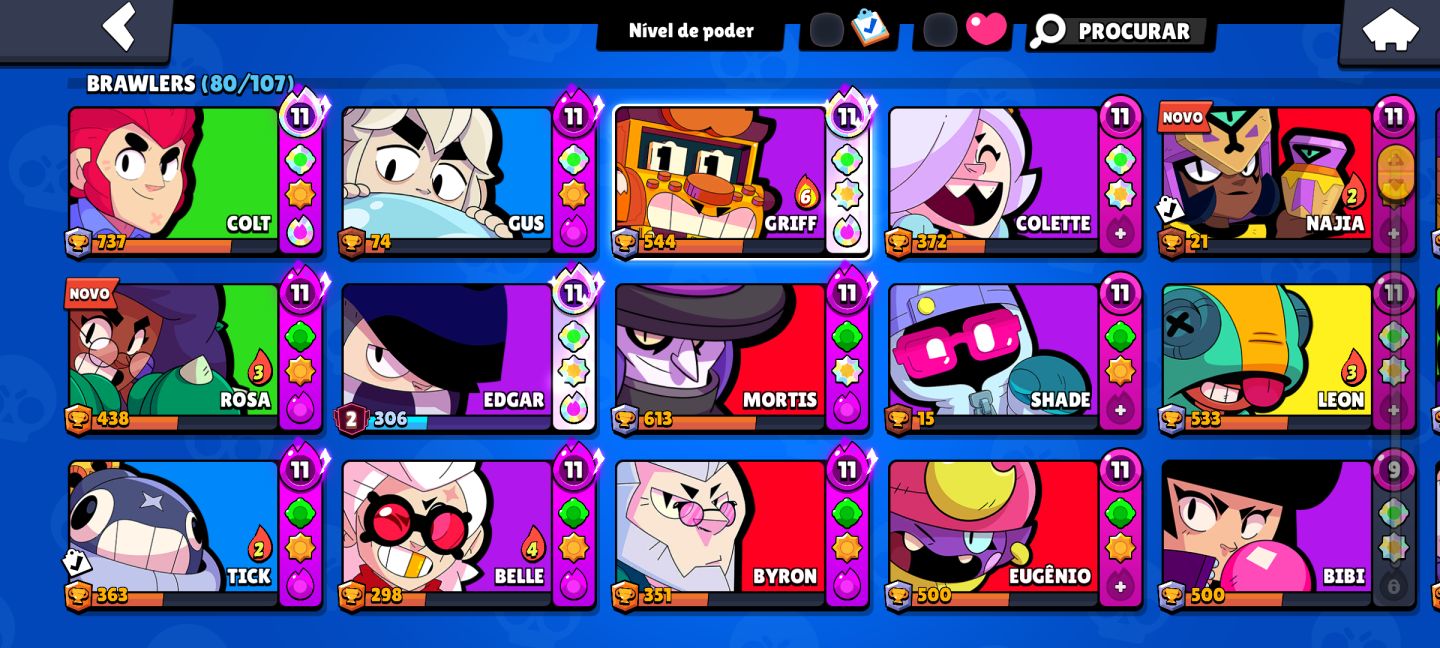 Conta boa com alguns brawler 11 e algumas skin rara