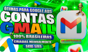 CONTAS GMAIL NOVAS DE QUALIDADE - IP BRASIL G-ADS