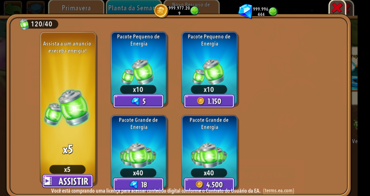 PLANTS VS ZOMBIES 2 | GEMAS + MOEDAS + DOCES | ANDROID & IOS | ENTREGA RÁPIDA