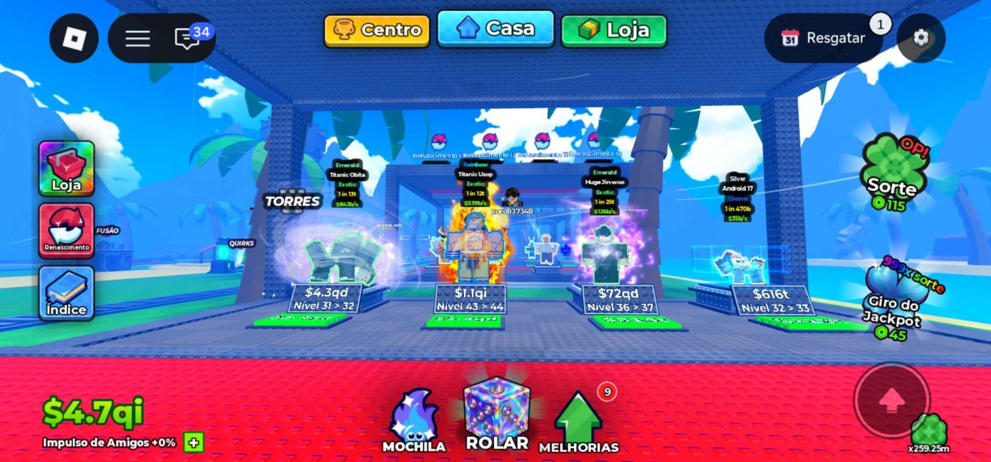 CONTA DE ROBLOX UPADA EM DIVERSOS JOGOS + SKINS