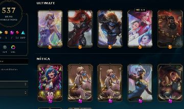 Conta LOL 537 skins