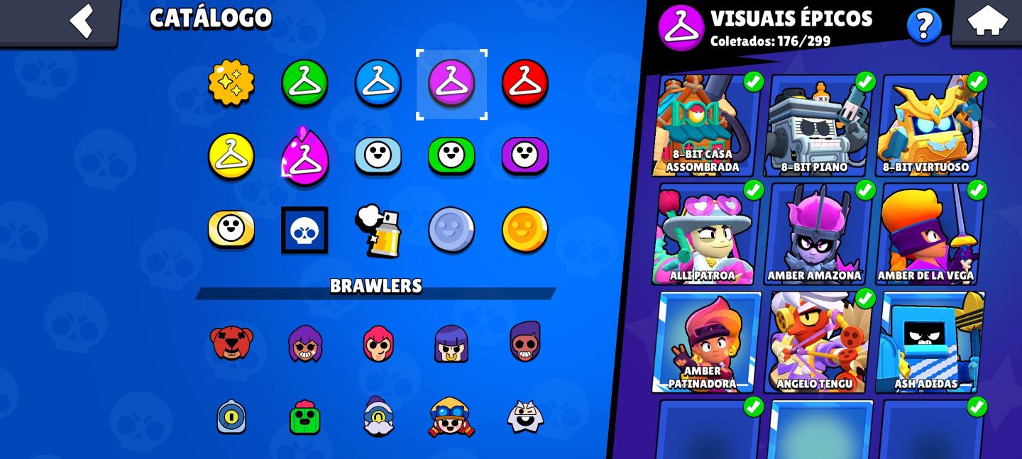 CONTA BRAWL STARS FULL 11 + SKINS RARAS E TODAS HIPERCARGAS