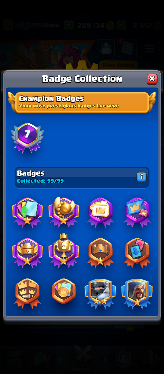 SUBO TROFÉUS E PASSE ARENA 1-25(0 ATÉ 10K), JOGADOR EXPERIENTE - CLASH ROYALE
