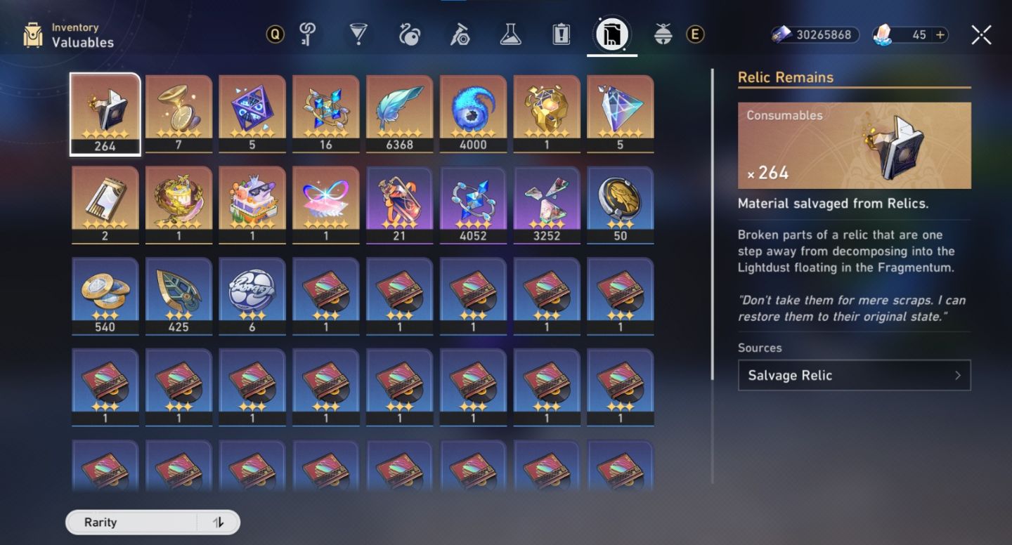 Conta c/ 34 personagens t5 + vários eidolons, Pet Exclusivo, +15 Cone de Luz e +