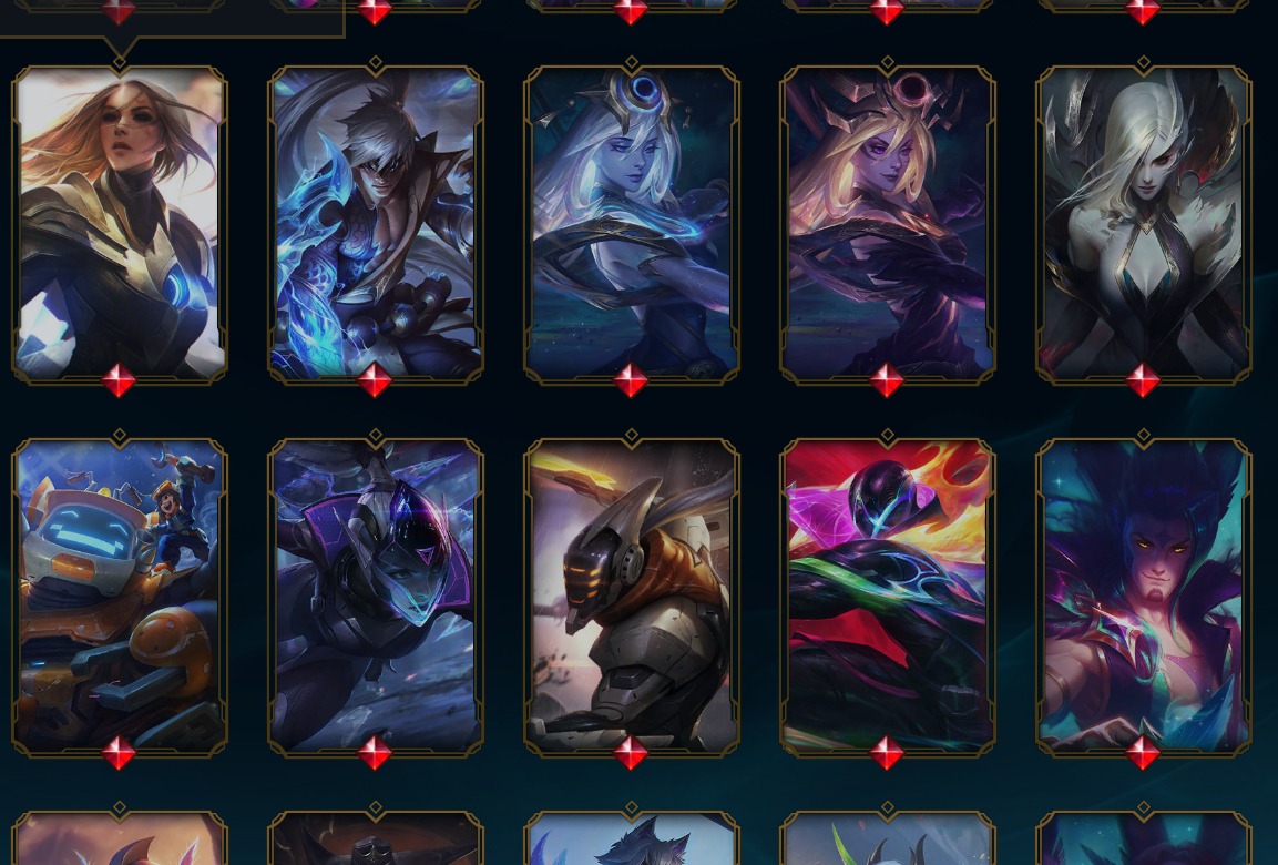 Conta do lol com 2 skins miticas e outras 294